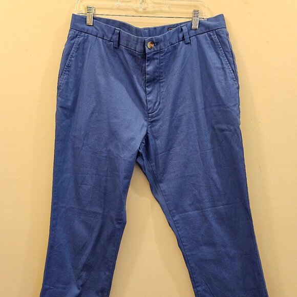 Men's Vineyard Vines Blue Breaker Pants Stretch Straight 35x32 (Actual 36x29) - Picture 1 of 7
